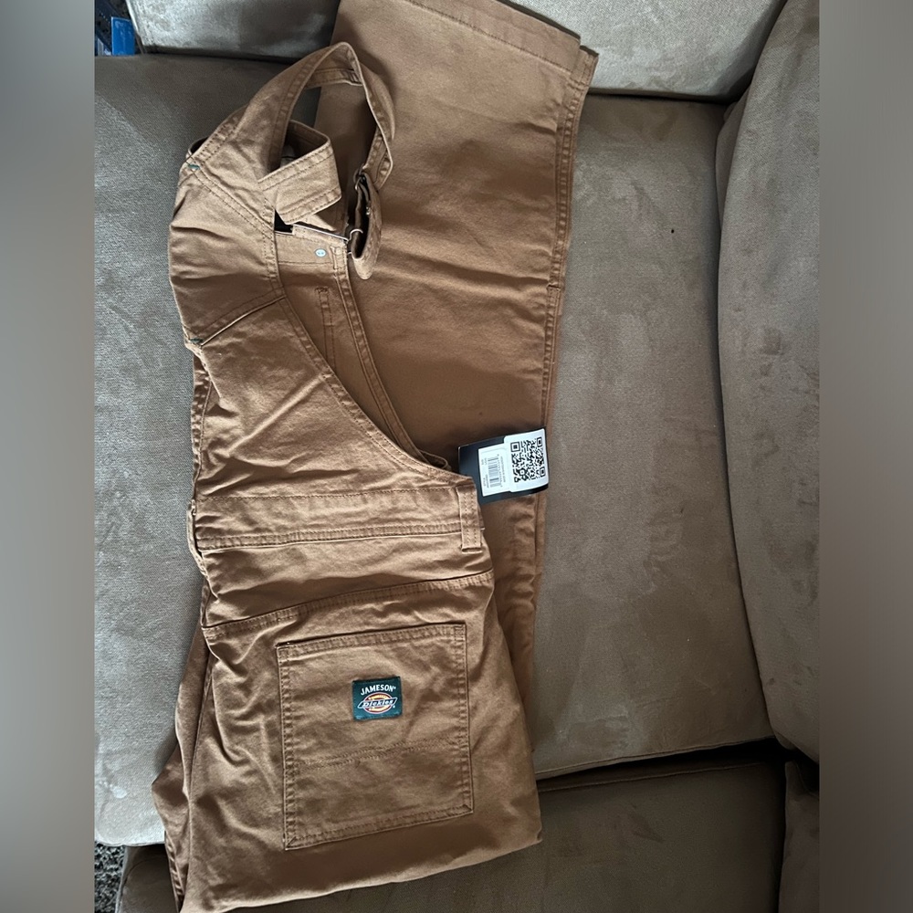 New Jameson x Dickies rare sold out tan overalls size large